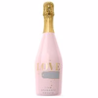 Romantische fles, Roze fles, Rose in leuke fles, Cadeau voor haar