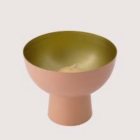 Zusss schaal op voet roze met goud - Verrasjelief