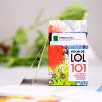 Jarig vrouw voor de lol spelletjes rood geel groen blauw