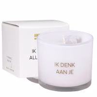 ik denk aan jou soja geurkaars van myflame, hart onder de riem cadeautje - Verrasjelief