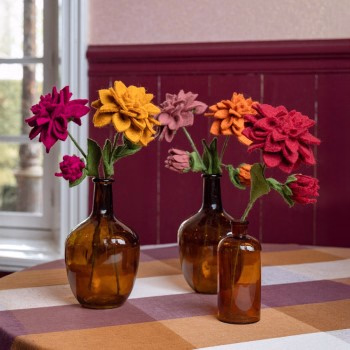 FairTrade Dahlia XL in cognac, okergeel of wijnrood