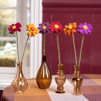 FairTrade Herfst margrietje in cognac, okergeel of bordeaux