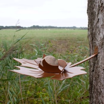 Vogelvoederschaal Leaf Me - Bruin