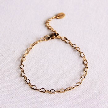 Fijne hartjes armband van RVS