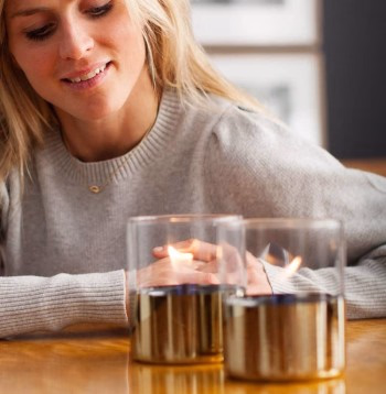 Tafelhaard Tenderflame mini in giftbox met vulling in zilver, goud, zwart, wit of copper