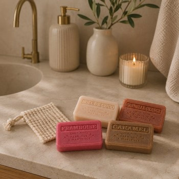 Brievenbus giftset met 4 natuurlijke zeepjes uit de Provence