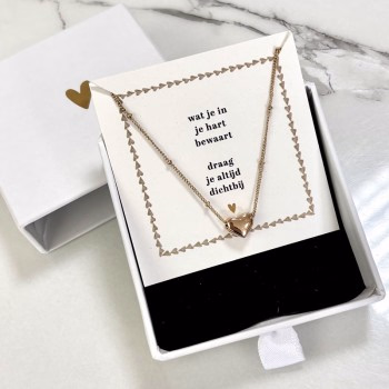 Zusss Kettinkje met Hartje in Sieradendoosje