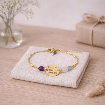 Edelstenenarmbandje Dapper Sterk en Moedig