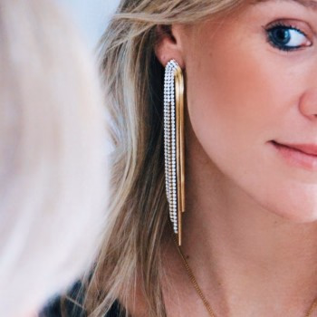 Waterval Oorbellen met Zirkonia