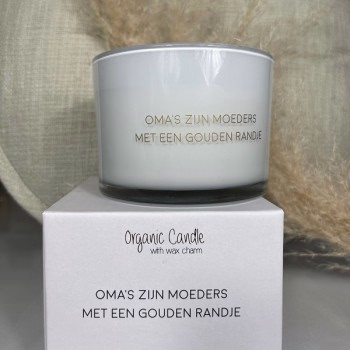 Sojakaars XL met hartje 'Oma's zijn moeders met een gouden randje'