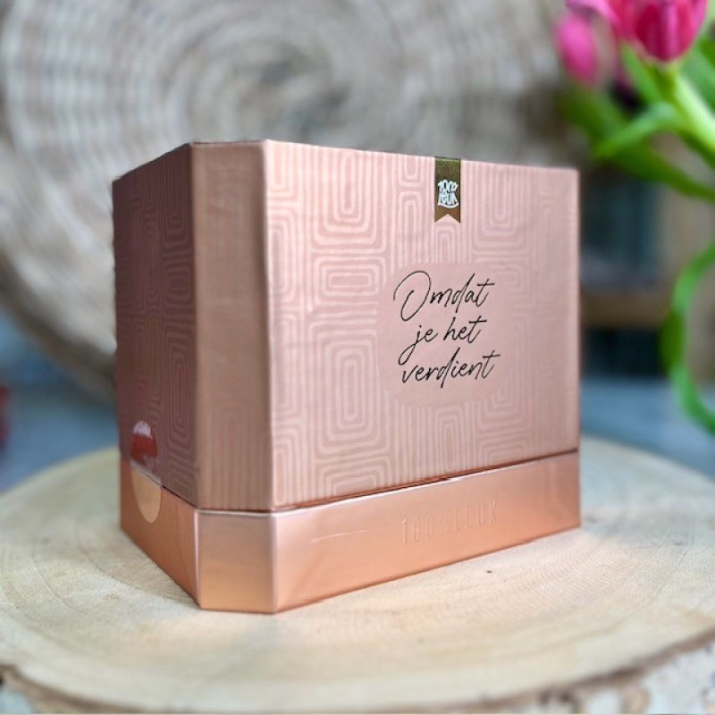 100 % Leuk Luxe Relaxmomenten Box 'Omdat je het verdient'