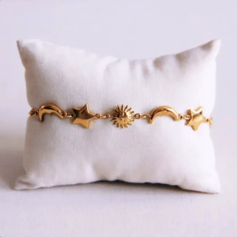 Armbandje met maan, zon en ster - Verrasjelief