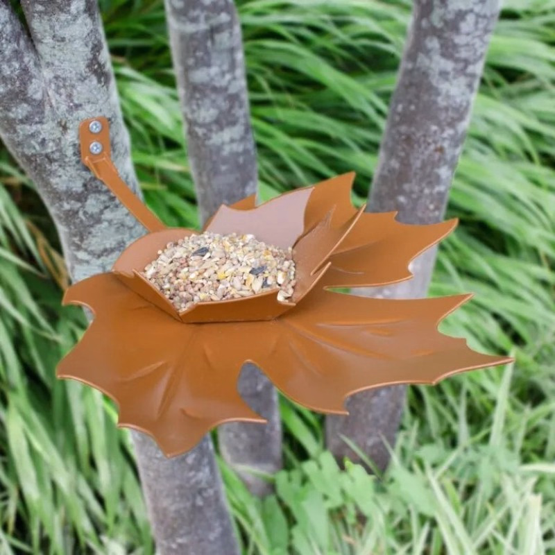 Vogelvoederschaal Leaf Me - Bruin - Verrasjelief