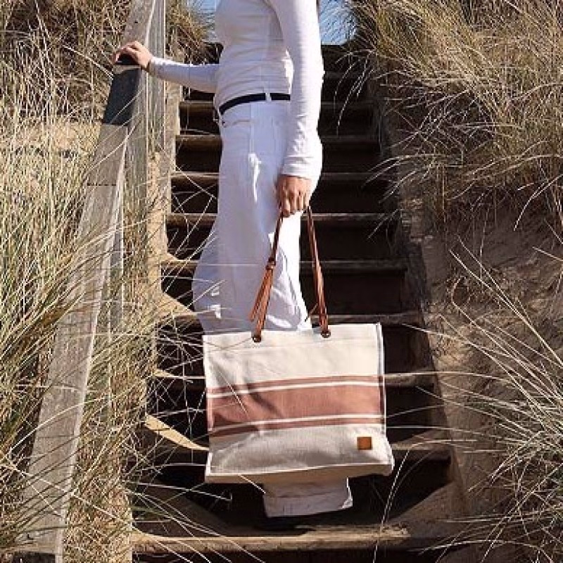 Chique canvas strandtas en shopper - Verrasjelief