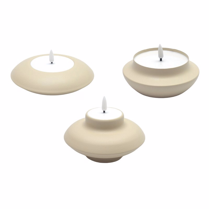 Set van drie naturel LED kaarsen - Verrasjelief