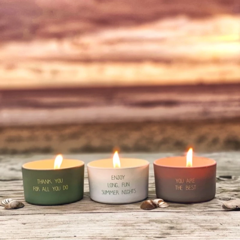 Soja Buitenkaars met Citronella Geur 'Thank you for all you do' of 'You are the Best'