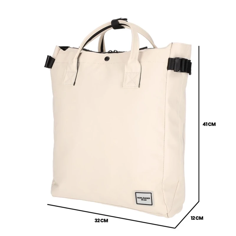 Fiets shopper en rugtas met laptopvak en reflecterende strepen