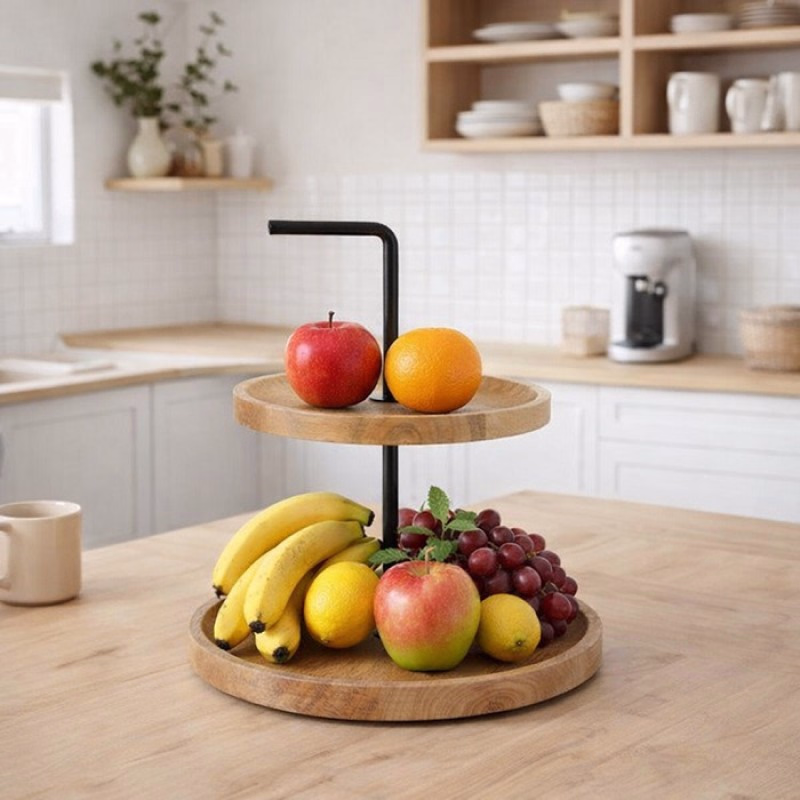 Handige serveertoren van Mangohout - Verrasjelief