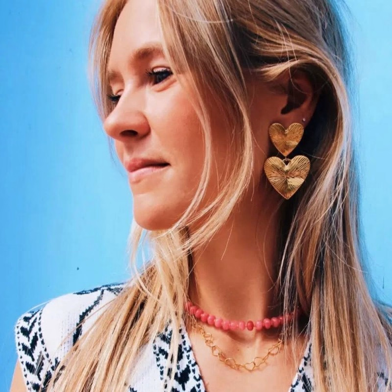 Stijlvolle stainless steel harten oorbellen - Verrasjelief