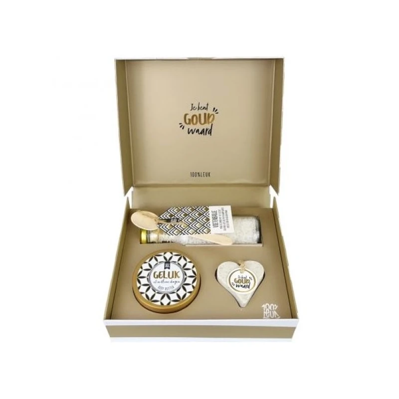'Jij bent goud waard' relaxmomenten giftbox 100% leuk