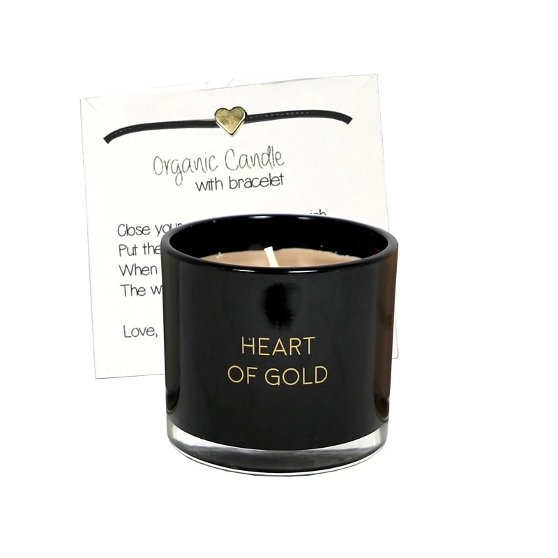 Sojakaars 'Heart of gold' met lief wens-armbandje