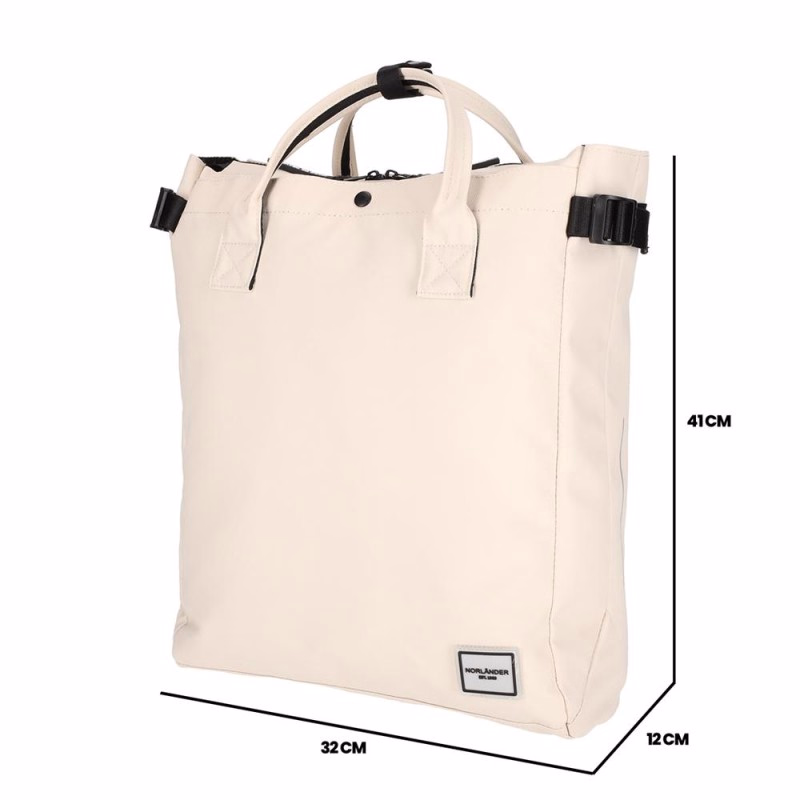 Fiets shopper en rugtas met laptopvak en reflecterende strepen