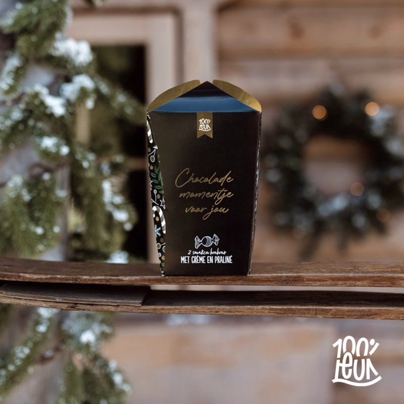 100% Leuk Bonbons 'Chocolade momentje voor jou' kerst - Verrasjelief