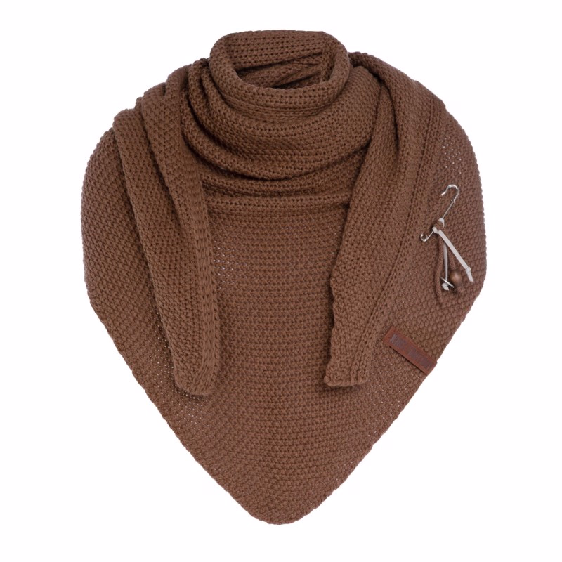 Knitfactory Coco omslagdoek Tobacco - Verrasjelief