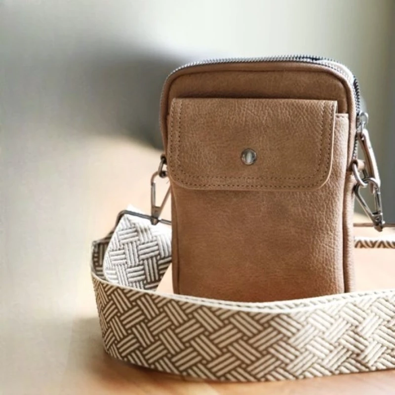 Stijlvol vegan crossbody telefoontasje 'Groet'