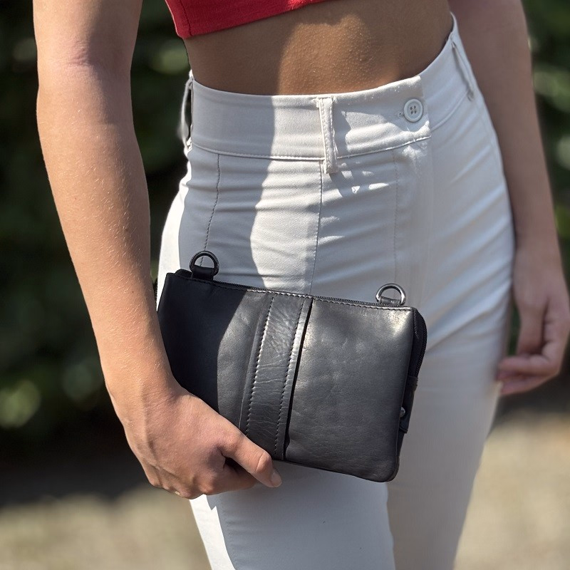 Leren crossbody 'Festival Tasje' - Verrasjelief