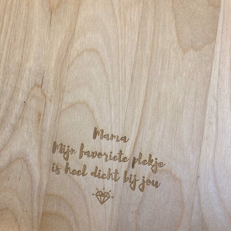 Houten plankje voor de liefste Mama - Verrasjelief