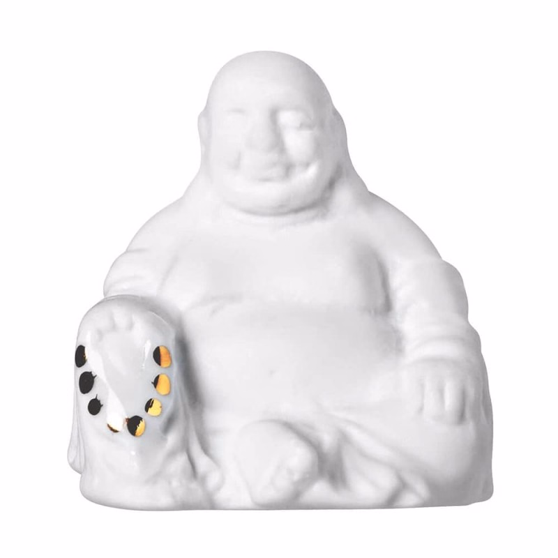 Räder geluks buddha in houten doosje