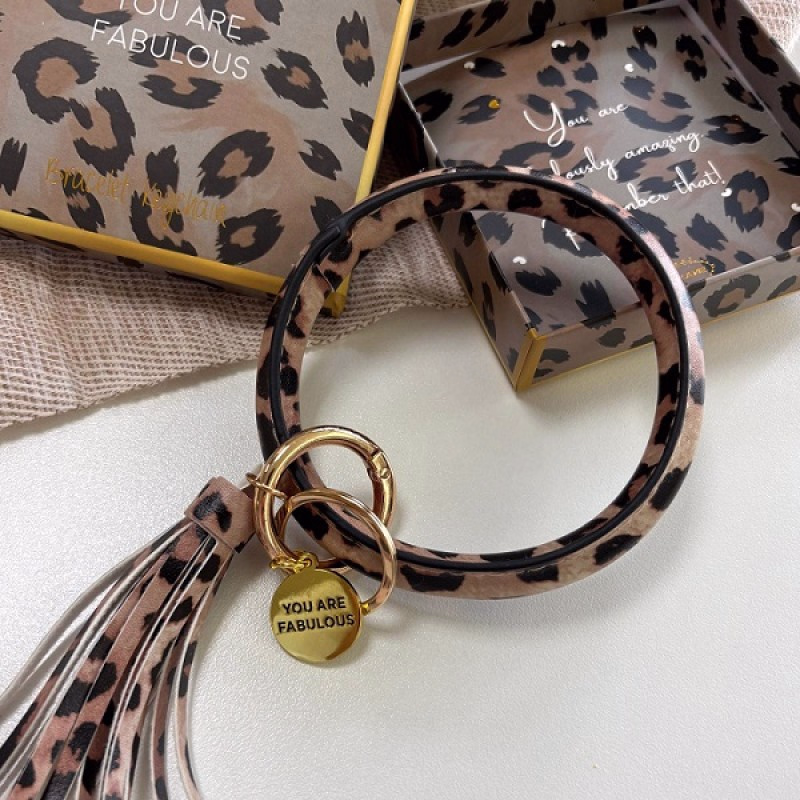 Vegan leren pols sleutelhanger in luxe giftbox - Verrasjelief