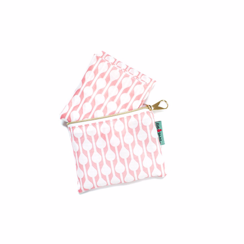 Opvouwbare en herbruikbare hippe, roze tas van Eva & Anne