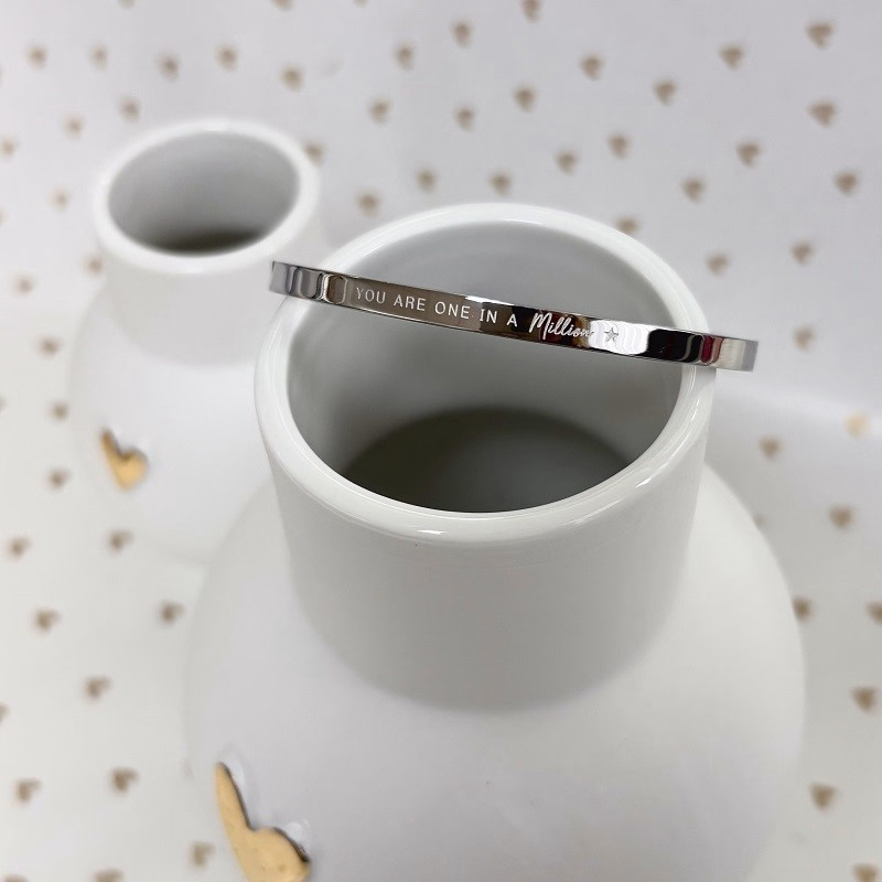 Armband 'I love you to the moon and back' of 'you are one in a million' in zilver of goud - Verrasjelief