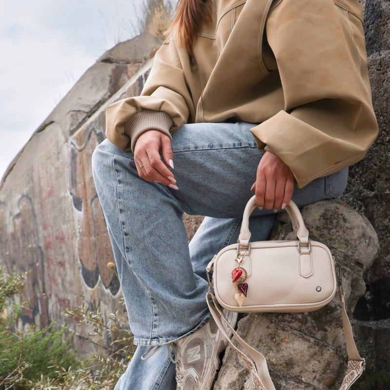 Crossbody handtas met bagcharm Milton - Verrasjelief