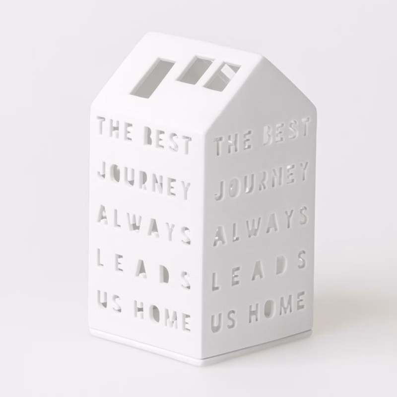 Räder lichthuisje 'The best journey leads us home' - Verrasjelief