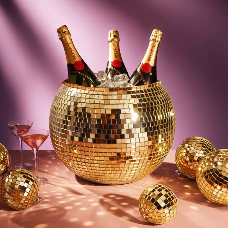 Discobol champagnekoeler in goud of zilver - Verrasjelief