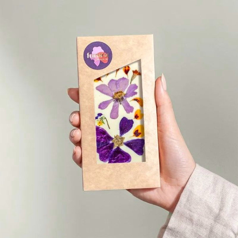 Bloemen chocoladereep door de brievenbus met kaartje In diverse smaken - Verrasjelief