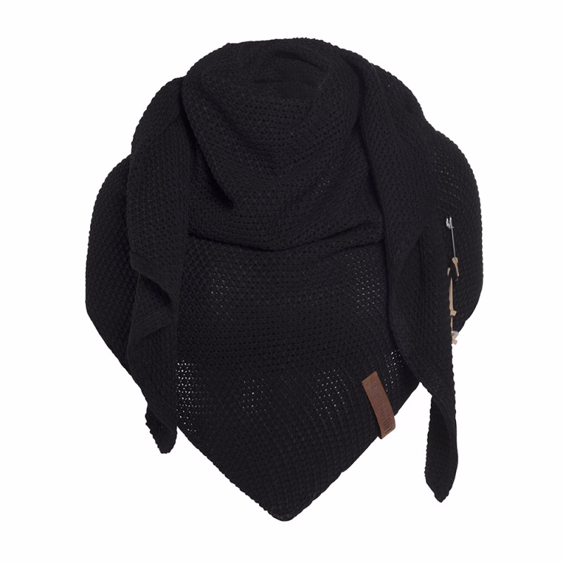 Knitfactory Coco omslagdoek Zwart - Verrasjelief