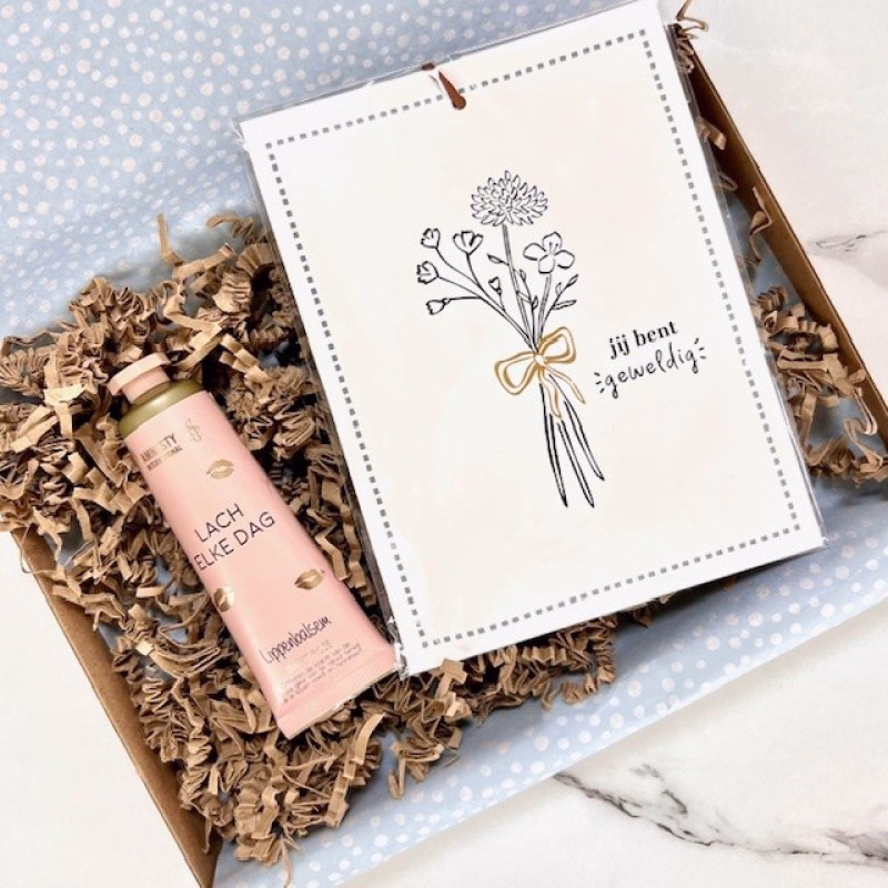 Brievenbus giftset 'Lach elke dag' - Verrasjelief