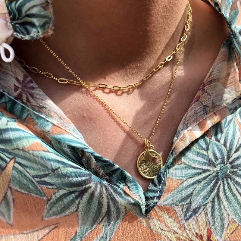 Ketting met hartje uit muntje in echt zilver