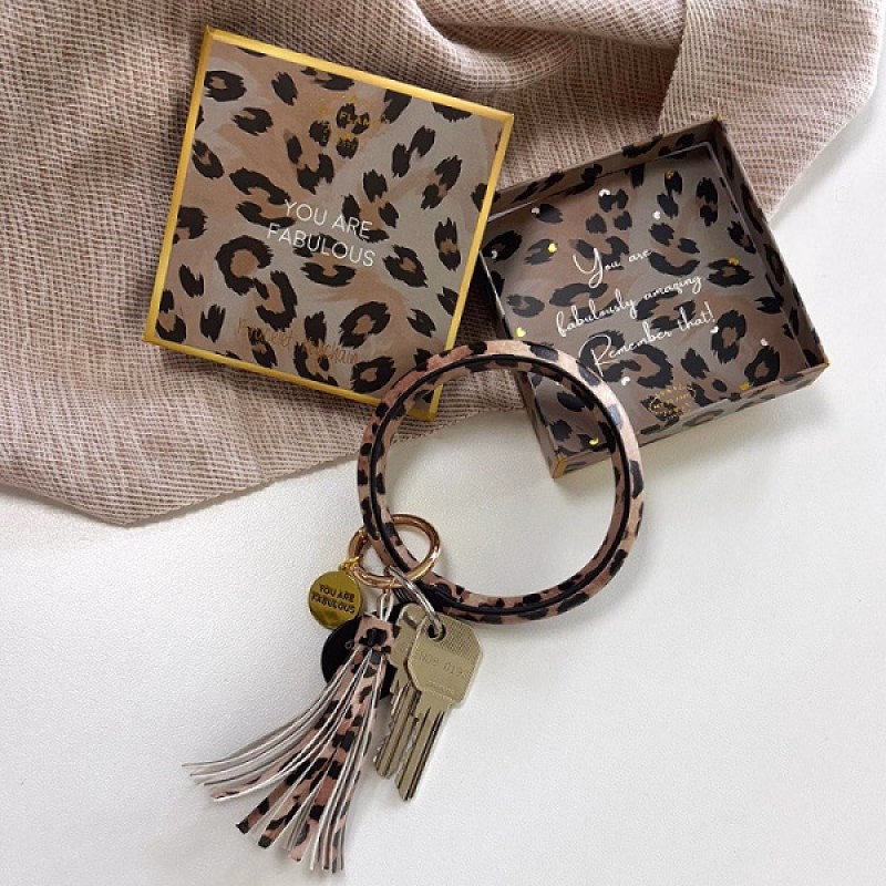 Vegan leren pols sleutelhanger in luxe giftbox - Verrasjelief