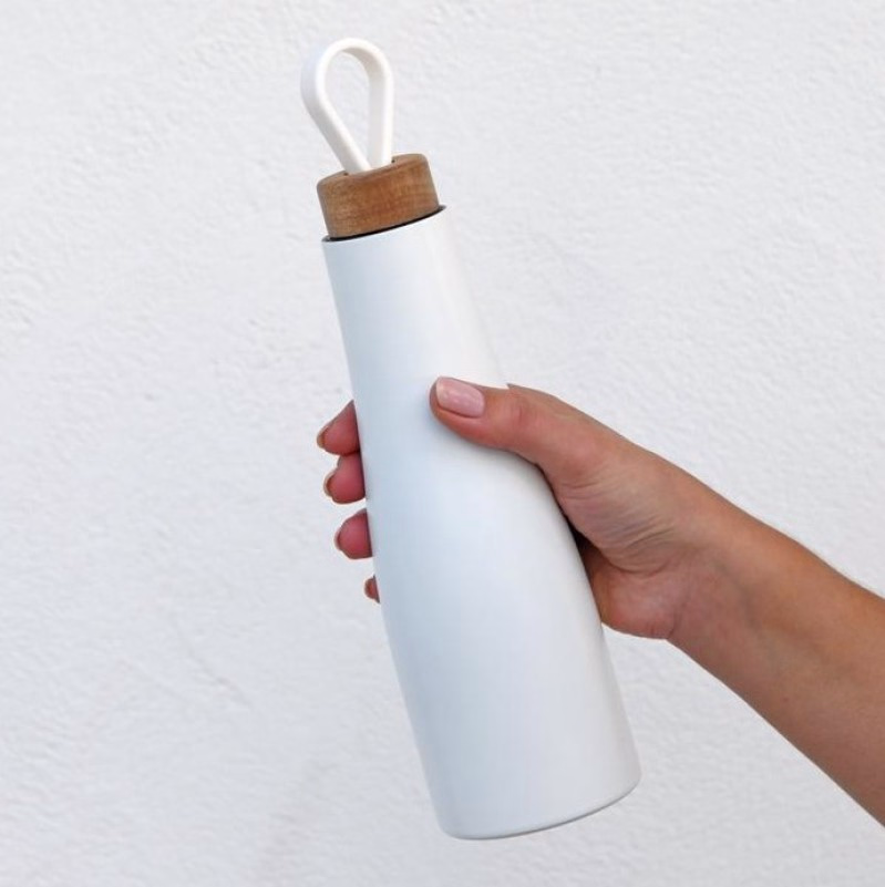 Stijlvolle witte thermosfles van Leeff