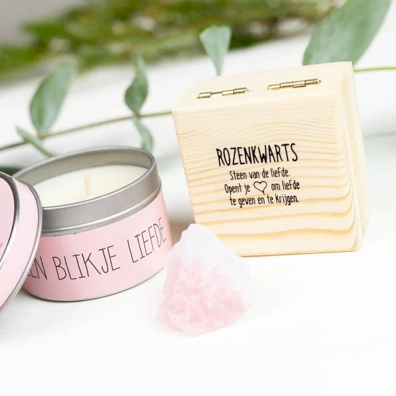 Rozenkwarts met sojageurkaars