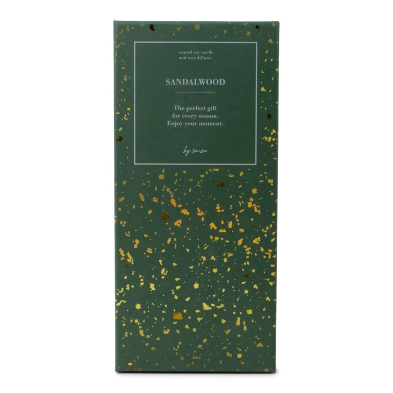 Sandalwood giftset met kaars en geurstokjes