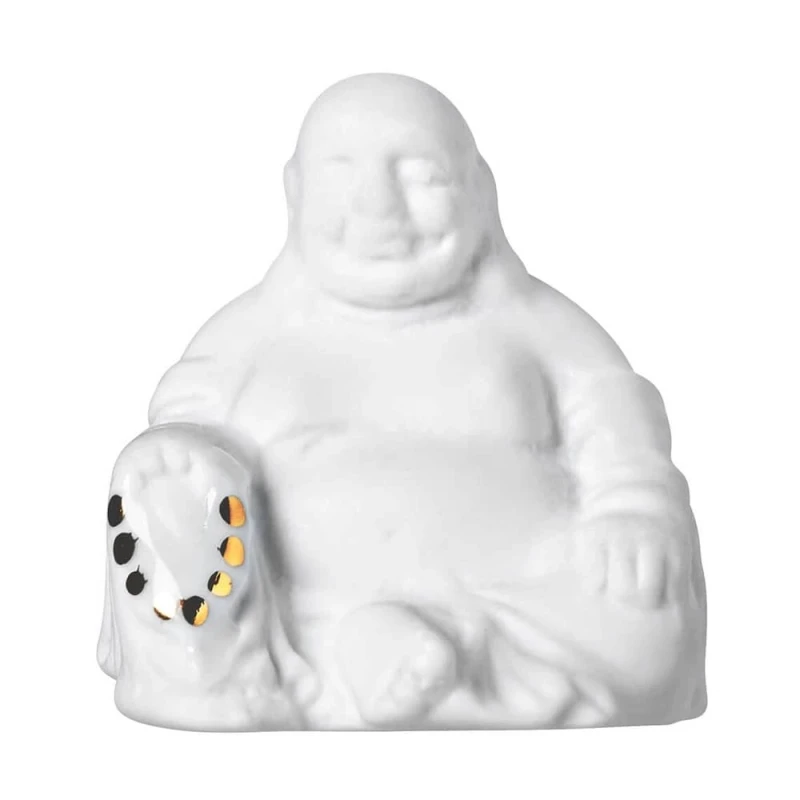 Räder geluks buddha in houten doosje