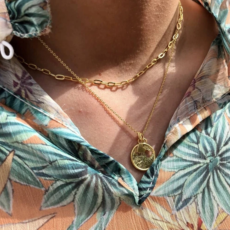 Ketting met hartje uit muntje in echt zilver