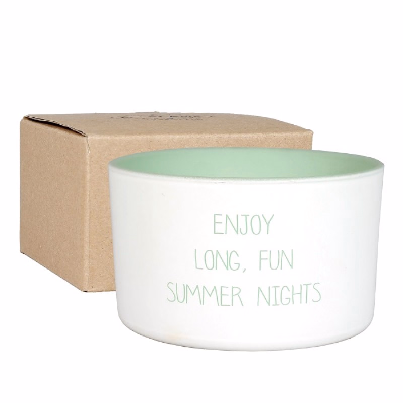 Soja Buitenkaars met Citronella Geur 'Enjoy long, fun summer nights'