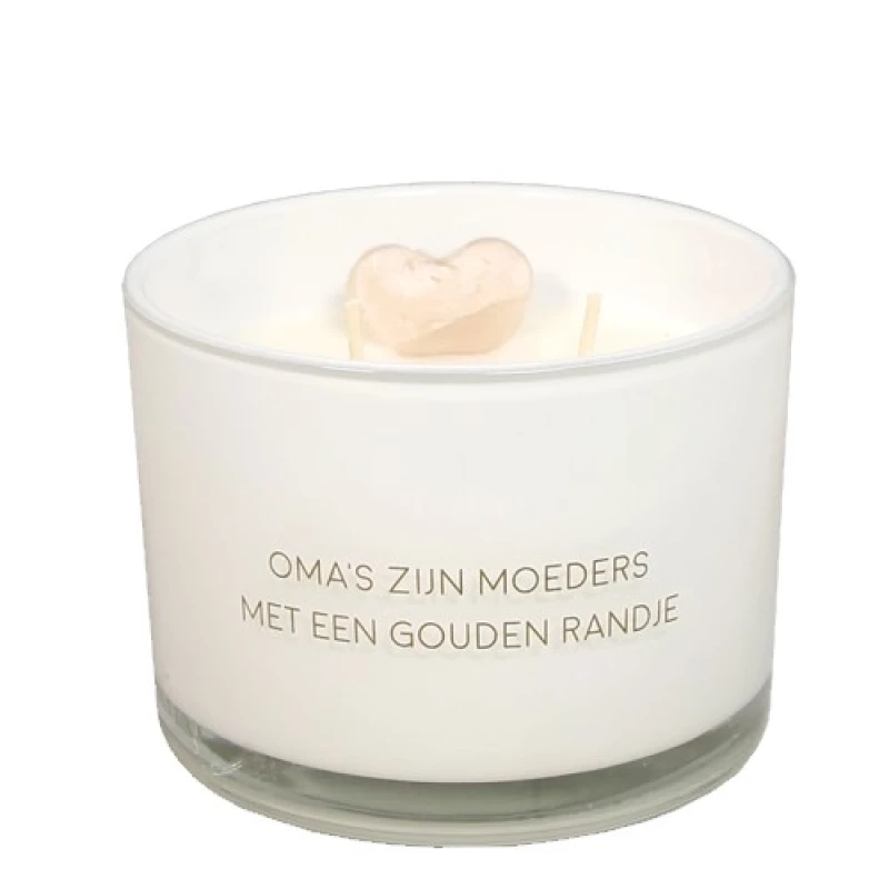 Sojakaars XL met hartje 'Oma's zijn moeders met een gouden randje'